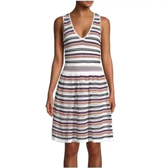 Sandro Paris Rayke Brique Knit Mini Fit And Flare Dress Women’s M READ - Picture 1 of 12